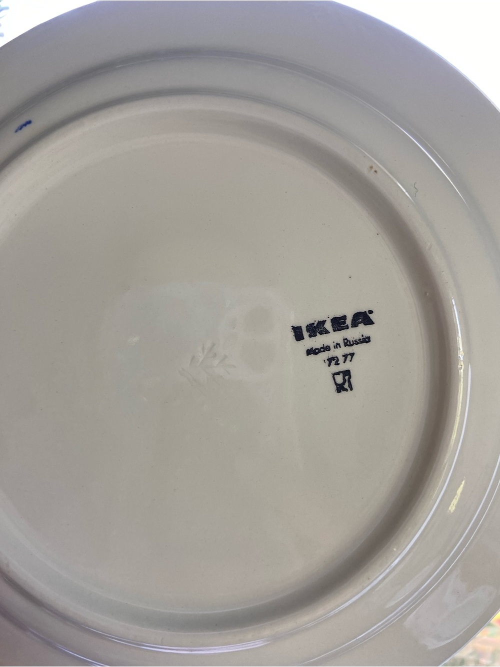 IKEA Blue Flowers White 8” Set Of 6 Salad Plates 17277 Ceramic Russia Vintage - Picture 4 of 4